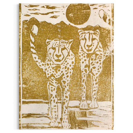 Friends at Sunrise *Linocut Print*