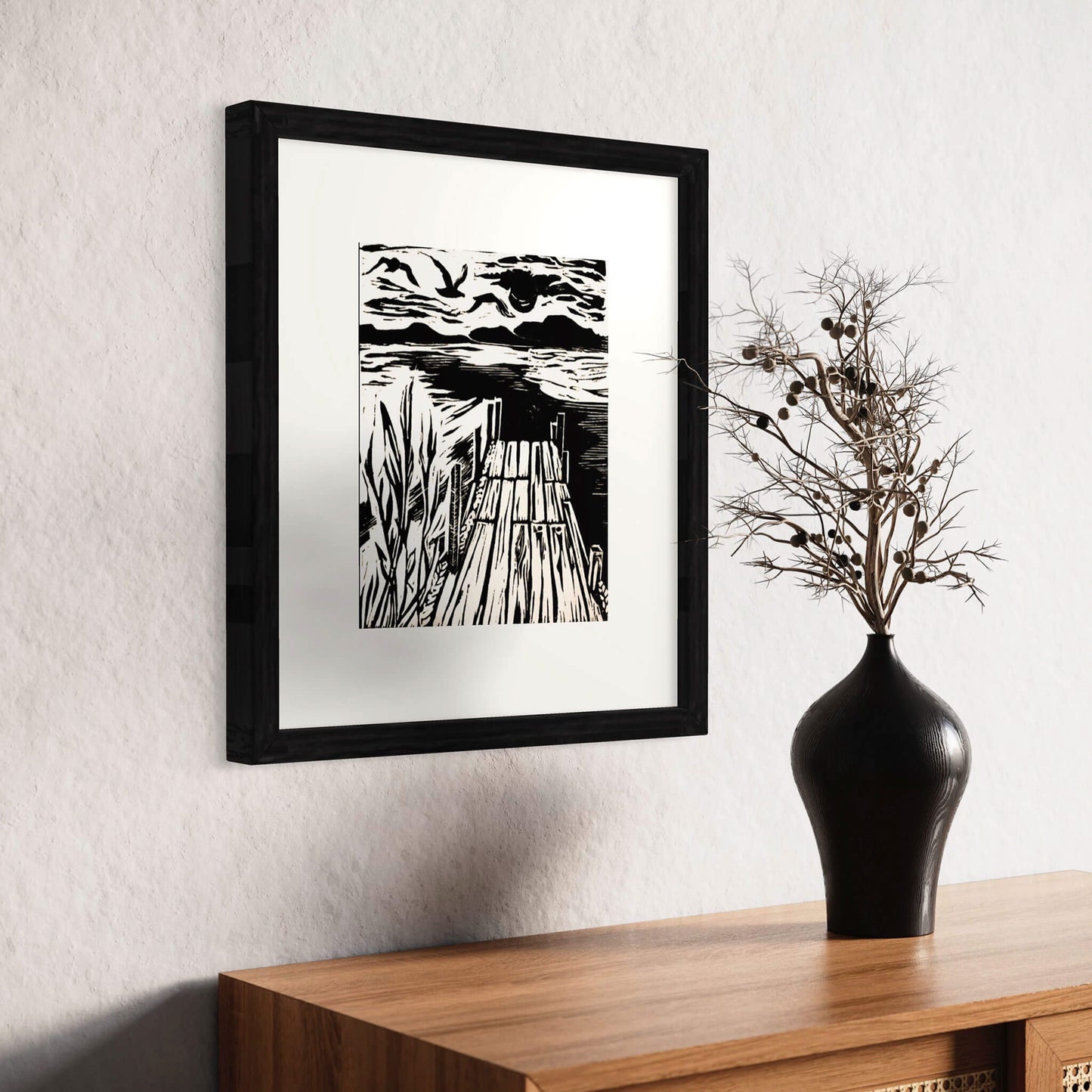 Out There *Linocut Print*