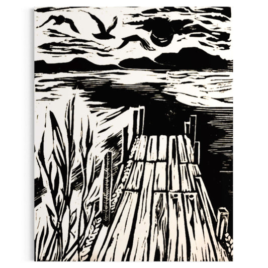 Out There *Linocut Print*